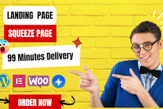 build wordpress landing page, squeeze or sales page in 99min