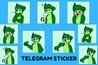 do crypto stickers pack cute animated telegram stickers for your furry character