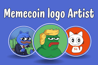 do crypto logo, memecoin art, telegram stickers, pepe, brett meme, animation gif