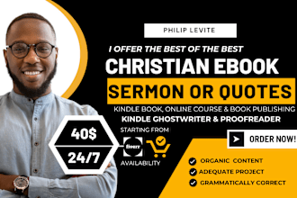 create christian online course, christian ghostwriter, ebook, and devotional