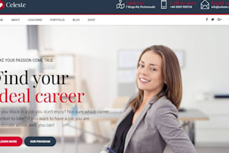 life coaching website for life coach, consulting website and business website