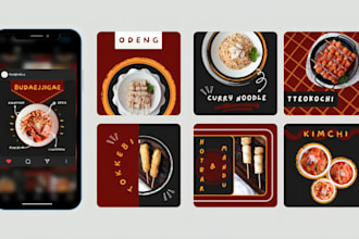 design social media posts and instagram feeds