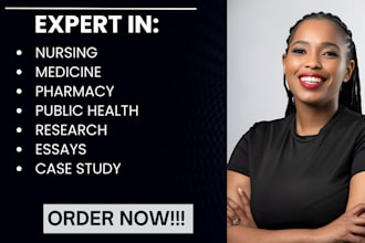 do case studies and essays on nursing, medicine, pharmacology and public health