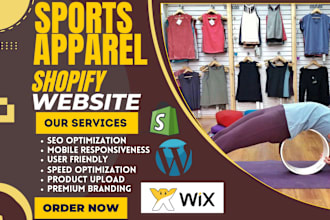 design sports gear apparel athlete footwears yoga pants fitness shopify website