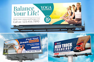 create eye catching billboard designs for outdoor ads