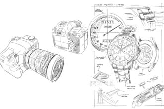 do great quality patent drawings or technical line drawing