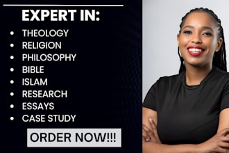 do tasks and essays on theology, religion, philosophy, bible n islam assignments