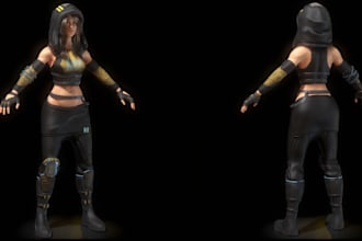 build 3d metahuman character, creature model, 3d figurine model, fur for ue5