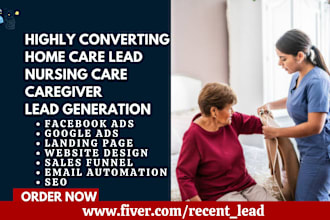 generate nursing home leads caregiver seniors health care website elderly care