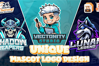 create a custom mascot logo for your brand or esports team