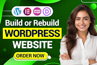 do wordpress website development, build, rebuild, design or redesign wordpress