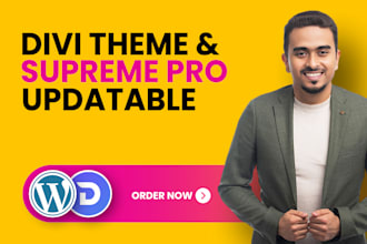 install divi theme, supreme pro, supreme mega menu updatable
