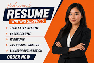 write you a professional tech sales resume, CV, cover letter and linkedin