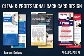 design a clean and professional rack card