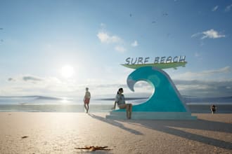 design a 3d architectural monument landmark marker milestone and memorial