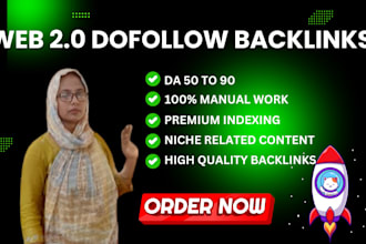 build 70 web 2 0 dofollow SEO backlinks