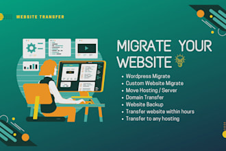 migrate your wordpress website or any website to new hosting or domain