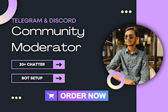 be telegram and discord admin or moderator in your crypto community