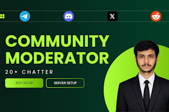be telegram and discord admin or moderator in crypto community with chatter
