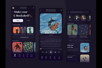 create a story telling app, novel app, book app and audible book