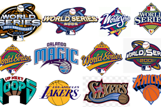 do nba mlb, spoof parody world series star games logo with your