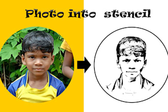turn your photo into an attractive stencil design