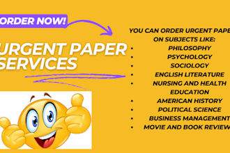 provide you with urgent writing and translation services