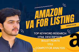 do listing creation as expert amazon va for listing