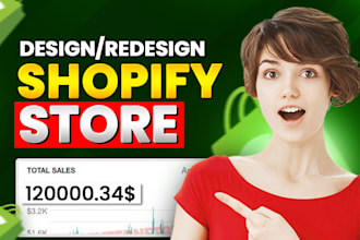 build, design, redesign and customize stunning shopify website, shopify store