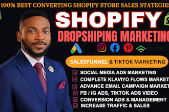 boost shopify store sales, shopify marketing, website promotion or tiktok shop
