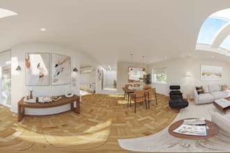 create 3d interior renderings and 360 virtual tours
