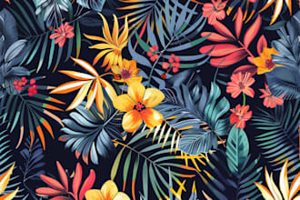 make seamless pattern design for fabric or wallpaper