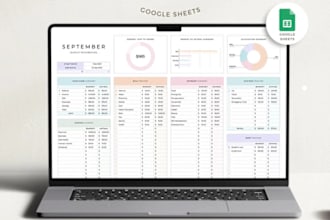 create and design google sheet habit, travel and budget planner