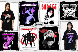 create unique y2k streetwear t shirt design
