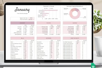 create and designs google sheet pricing caculator, pay checks, planners for etsy