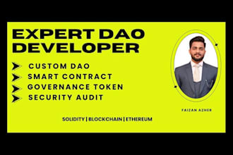 develop custom dao solutions, solidity, smart contracts, blockchain