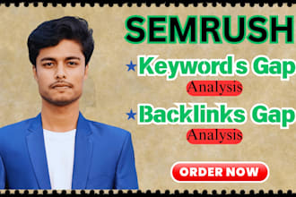 do SEO keyword gap and backlink gap analysis focusing on your competitors