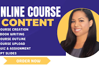 do online course content creation, whiteboard video course, workbook, curriculum