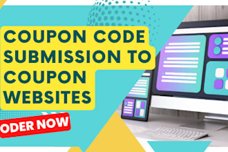 do coupon code submission to 50 popular coupon website to boost your sales
