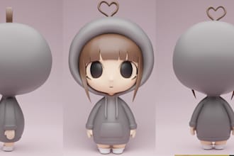 do 3d character modelling for you in blender