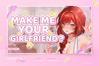design thumbnail for vtuber and streamer