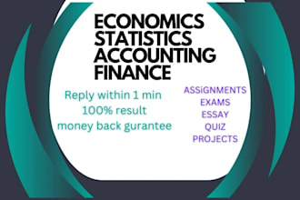 tutor accounting, economics test, assignment, quiz, course