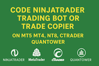 code ninjatrader trading bot or trade copier on mt5 mt4, nt8, ctrader, quantower