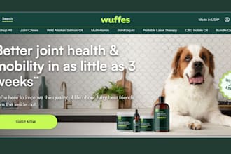 design pet supplement website pet store pet tracker petfood shopify dropshipping