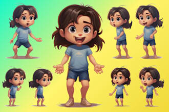 create consistent ai characters for youtube videos,  children books etc