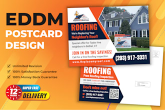 design awesome eddm postcard or direct mail postcard in 24hr