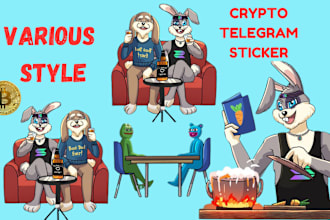 draw meme crypto stickers telegram stickers crypto stickers meme coin art