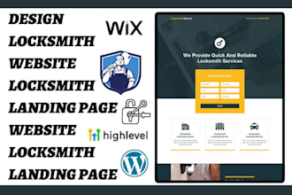 design handyman garage door website locksmith website locksmith landing page