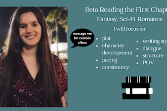 beta read the first chapter of your novel
