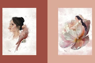 do oil and digital paintings